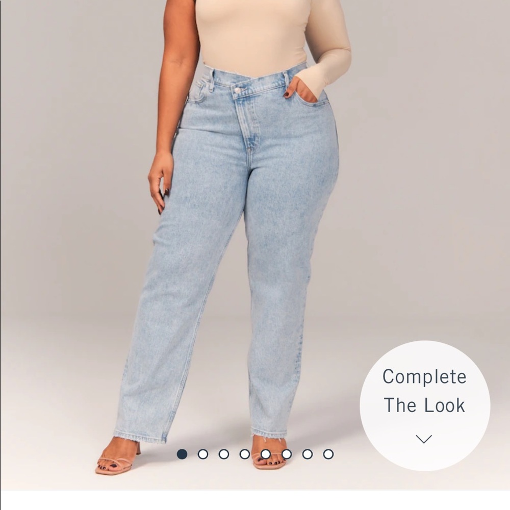 Curve love 90s ultra high rise straight jeans